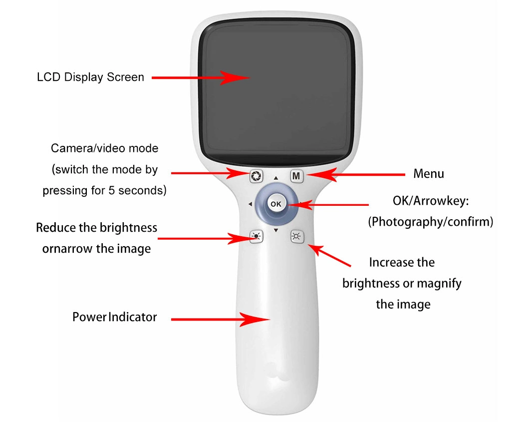 Hes-1000 Portable Handheld Non-Mydriatic Digital Fundus Retinal Camera