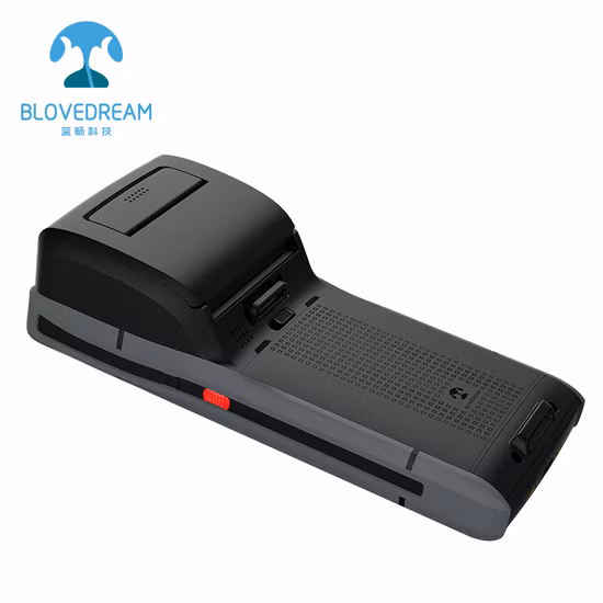 Blovedream S60 escáner de código de barras inalámbrico resistente, Terminal PDA Android, dispositivos de mano con impresora térmica de recibos de 58mm