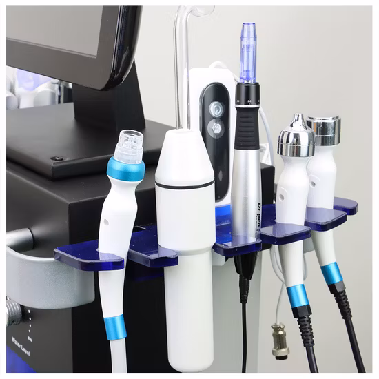 Máquina profesional de dermoabrasión con agua ligera de 5 colores, máquina de exfoliación Apua con chorro de oxígeno y analizador de piel