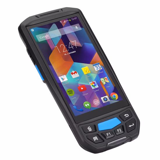 Terminal de datos portátil para teléfono móvil Industrial, escáner de código de barras 2D, dispositivo WiFi PDA, Android con pantalla
